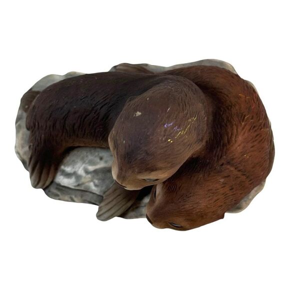 Vintage Homco 1981 Masterpiece Porcelain Baby Seal Pups Figurine Collectible - Picture 7 of 8